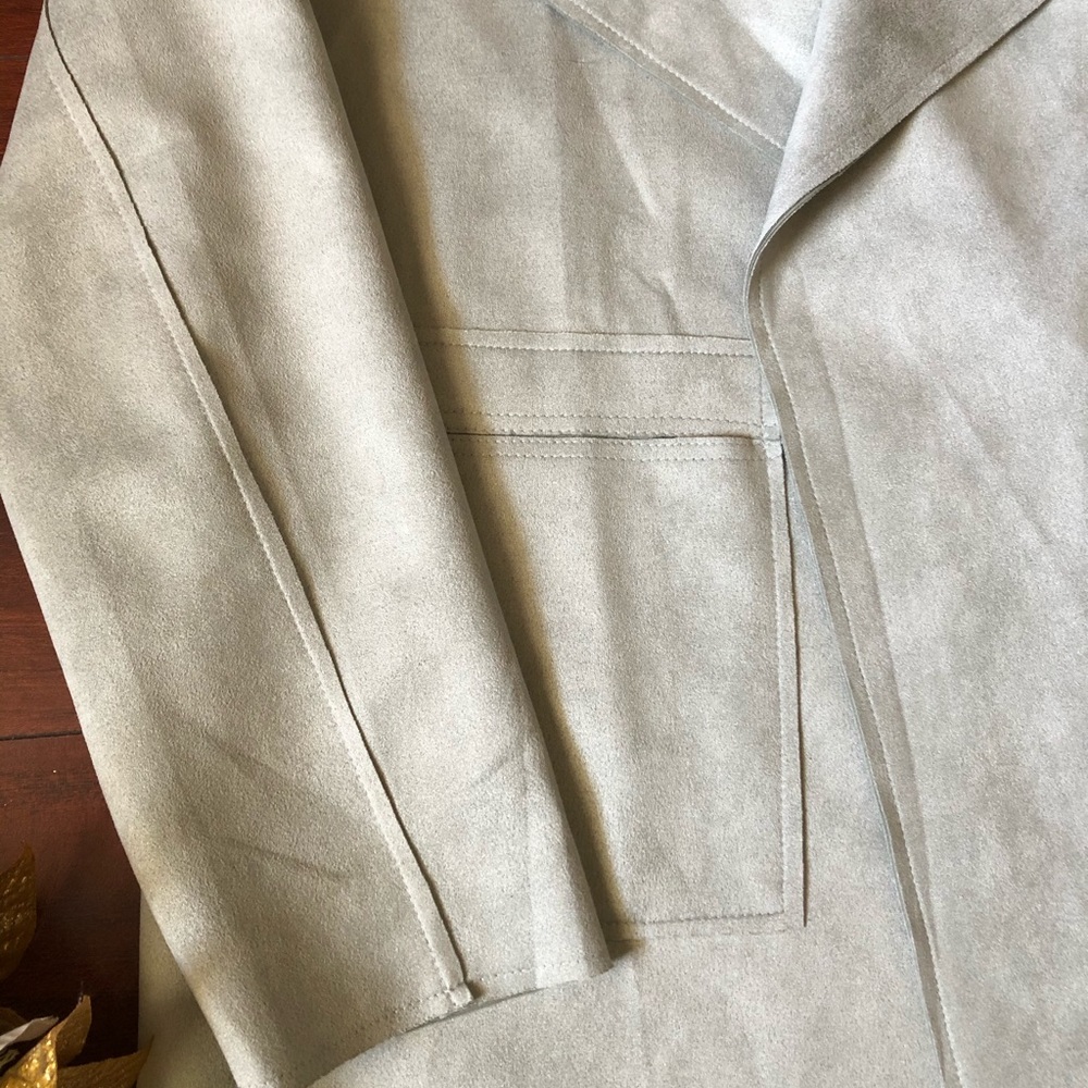 HYFVE Faux Suede Coat, Front Pockets, Oversized, Open Front, Sz. M/NWOT - Picture 15 of 16